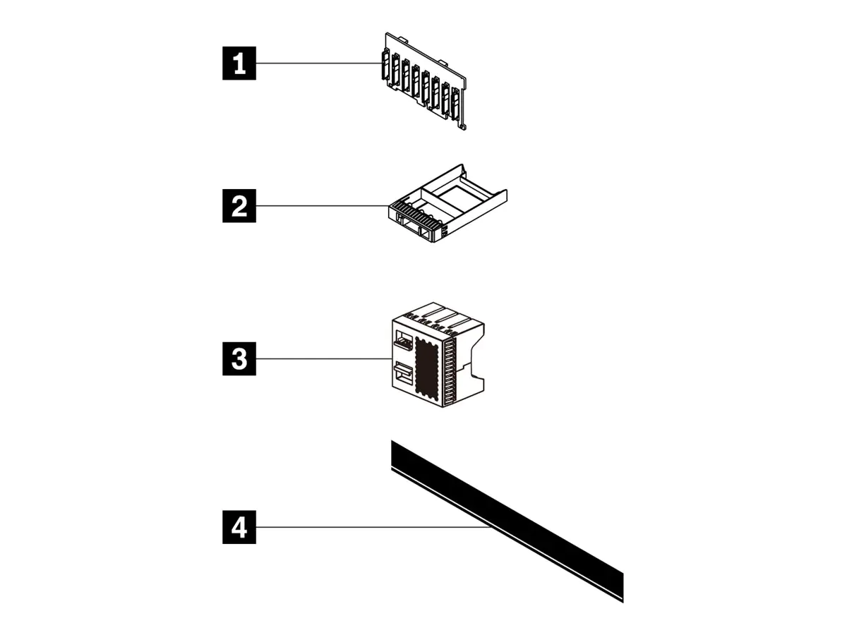 Lenovo Server 8 x 2,5" NVMe Backplane-Kit