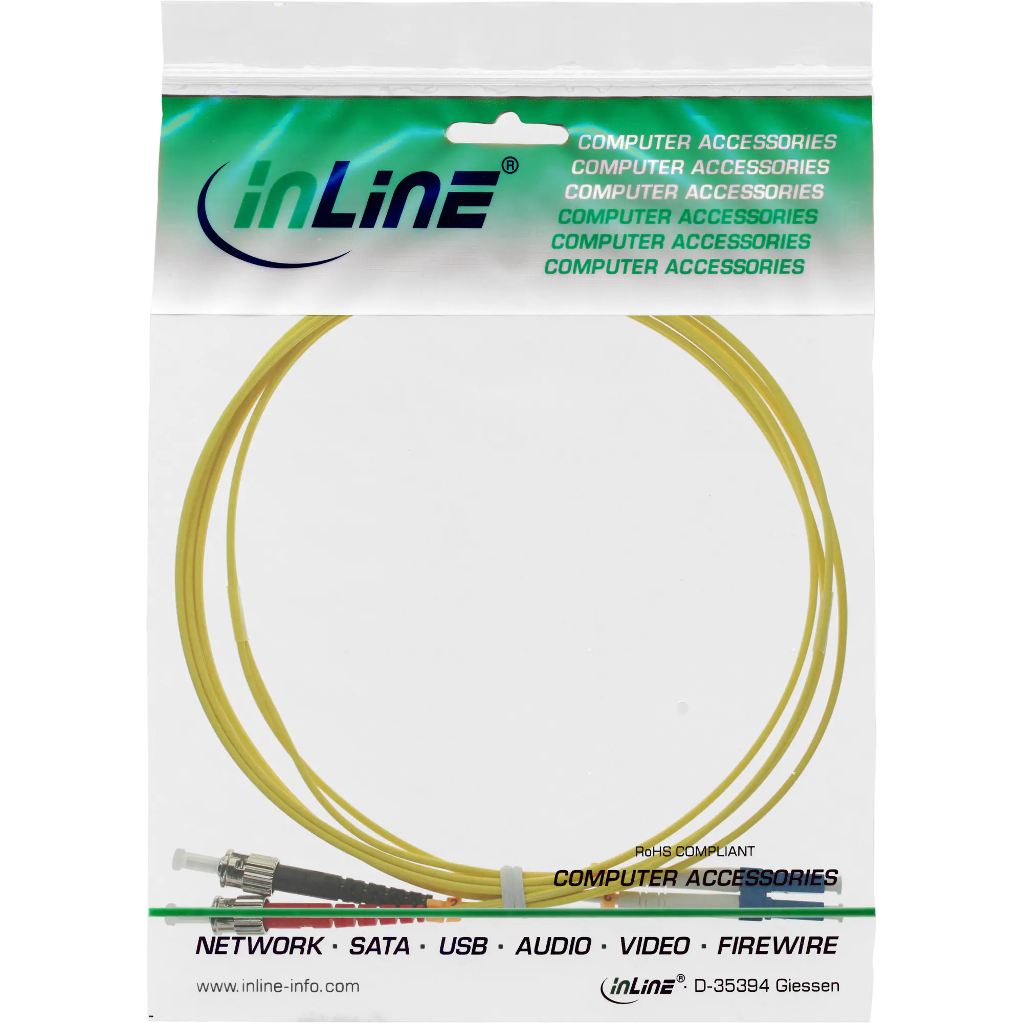 InLine LWL Duplex Kabel - LC/ST - 9/125µm - OS2 - 10m 88611