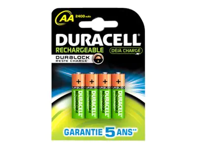 Duracell PreCharged - Batterie 4 x AA-Typ - NiMH - (wiederaufladbar) - 2400 mAh