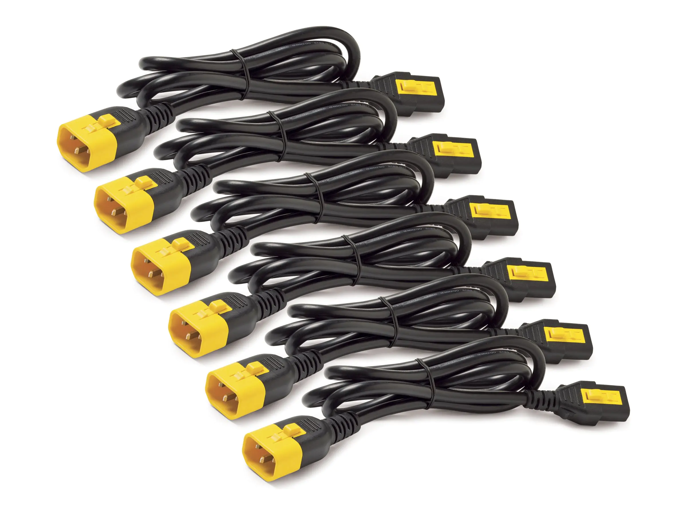 APC - Stromkabel - IEC 60320 C13 Verriegelung zu IEC 60320 C14 Verriegelung - 60 cm - Rot (Packung mit 6) - für P/N: SCL500RMI1UC, SCL500RMI1UNC, SMT3000I-AR, SMT3000R2I-AR, SMTL750RMI2UC, SRT1500RMXLI
