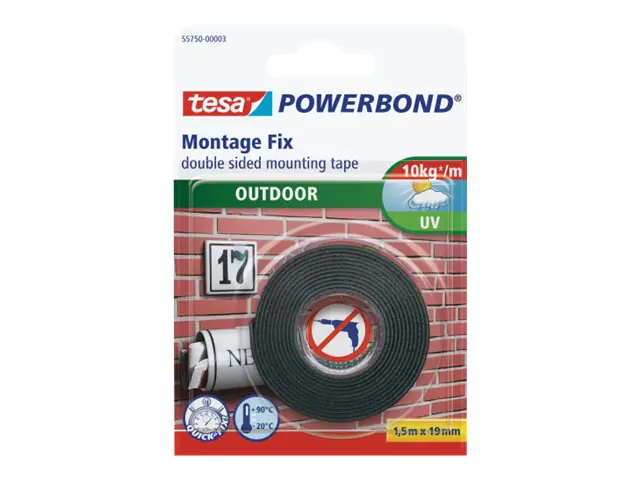 Tesa Powerbond - Doppelseitiges Klebeband - 19 55750-00001-03