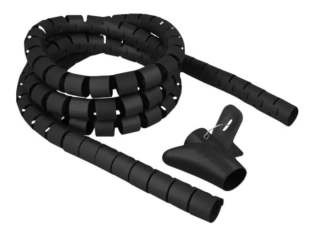 DeLOCK Spiral Hose with Pull-in Tool - Kabelschutz - 2.5 m - Schwarz