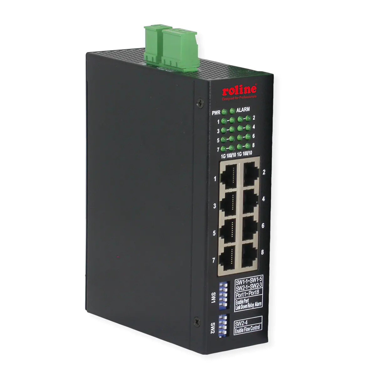 ROLINE Ind. Mng Gbit Ethernet Switch 8x - Switch - 1 Gbps