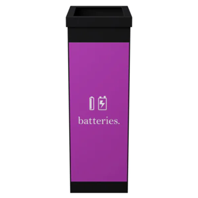 Paperflow Abfallsammelsystem 36,6 x 76 x 26,3 cm (B x H x T) 60l 1 Sortierfach Polystyrol schwarz/lila