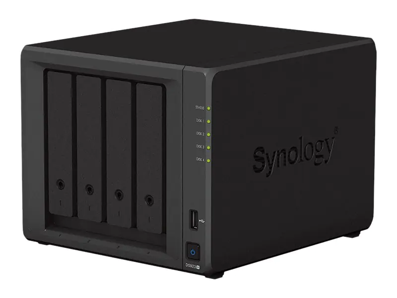 Synology Disk Station DS923+ - NAS-Server - 4 Schächte - SATA 6Gb/s / eSATA - RAID RAID 0, 1, JBOD, 5, 6, 10 - RAM 4 GB - Gigabit Ethernet - iSCSI Support