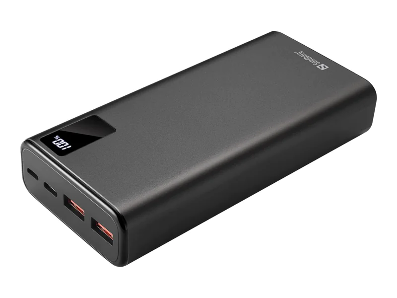Sandberg - Powerbank - 20000 mAh - 74 Wh - 20 Watt - 3 A - QC 3.0, PD - 3 Ausgabeanschlussstellen (2 x USB, 24 pin USB-C)