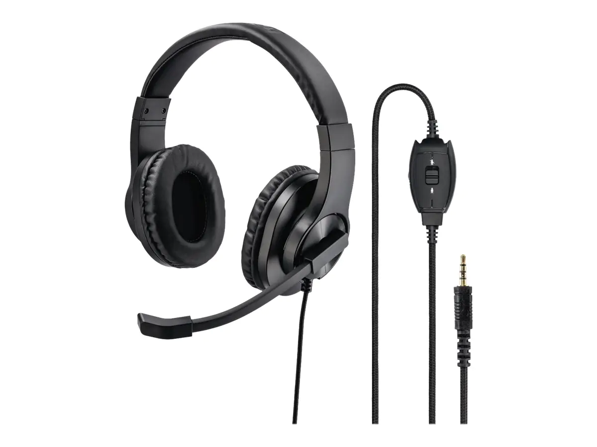 Hama PC Office Headset "HS-P350" - Headset - ohrumschließend - kabelgebunden - 3,5 mm Stecker - Schwarz