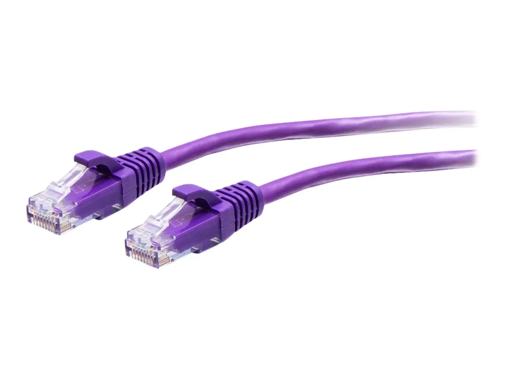 C2G 3ft (0.9m) Cat6a Snagless Unshielded (UTP) Slim Ethernet Network Patch Cable - Purple - Patch-Kabel - RJ-45 (M) zu RJ-45 (M) - 90 cm - 4.8 mm - UTP - CAT 6a - geformt, ohne Haken - lila