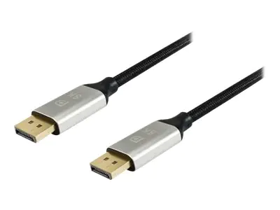 Equip - DisplayPort-Kabel - DisplayPort (M) zu DisplayPort (M) - DisplayPort 1.4 - 2 m - unterstützt 8K 30 Hz (7680 x 4320), unterstützt 4K 144 Hz (3840 x 2160), unterstützt 5K 60 Hz (5120 x 2880), 1080p-Unterstützung, 240 Hz, unterstützt 2K 240 Hz (2560