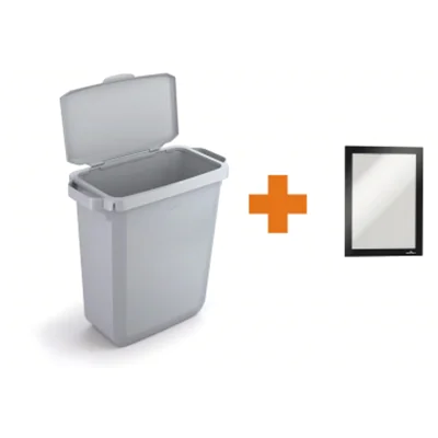 DURABLE Abfalleimer DURABIN® 60L 60l Polypropylen grau 1 Sortierfach