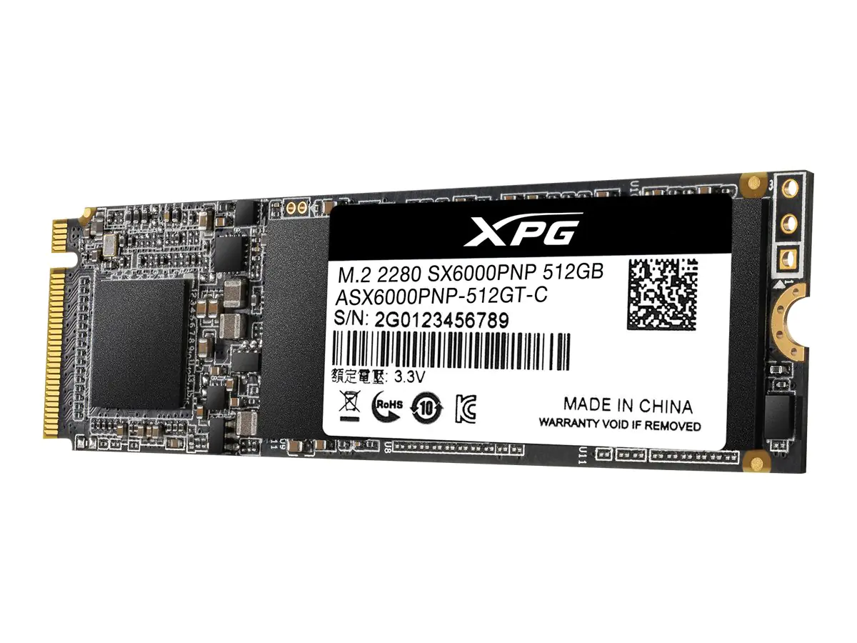 ADATA XPG SX6000 Pro - SSD - 512 GB - intern - M.2 2280 - PCIe 3.0 x4 (NVMe)