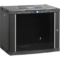 Ekivalan Systems CEPA07U6060BL132, Wandmontiertes Regal, 7U, 60 kg, Sperrschloss, 18 kg, Schwarz