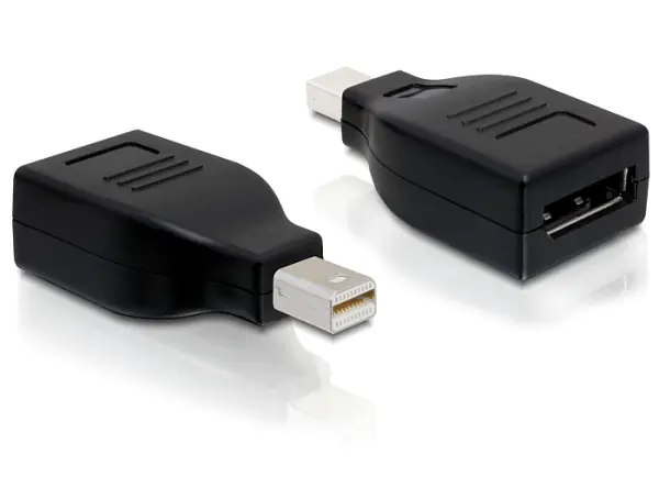 Delock - DisplayPort-Adapter - Mini DisplayPort (M) zu DisplayPort (W) - Schwarz