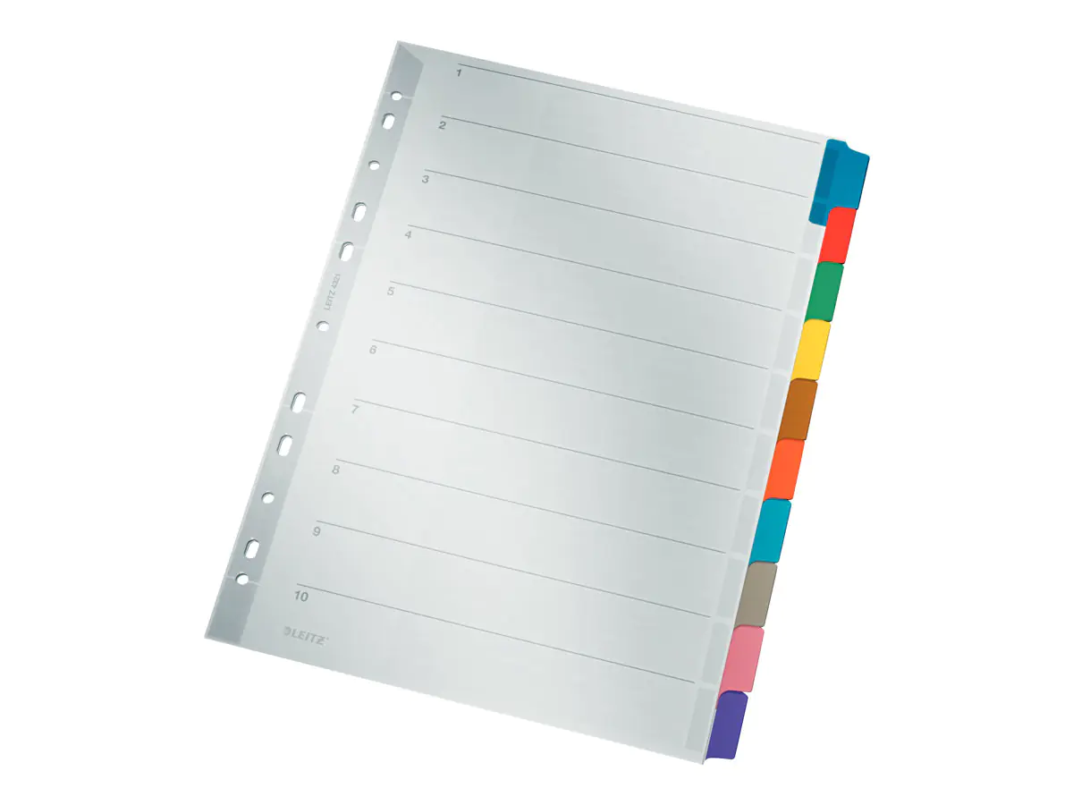 Esselte Leitz Trennelement - 10 Teile - vorgedruckt: 1-10 - für A4 (210 x 297 mm) 43210000