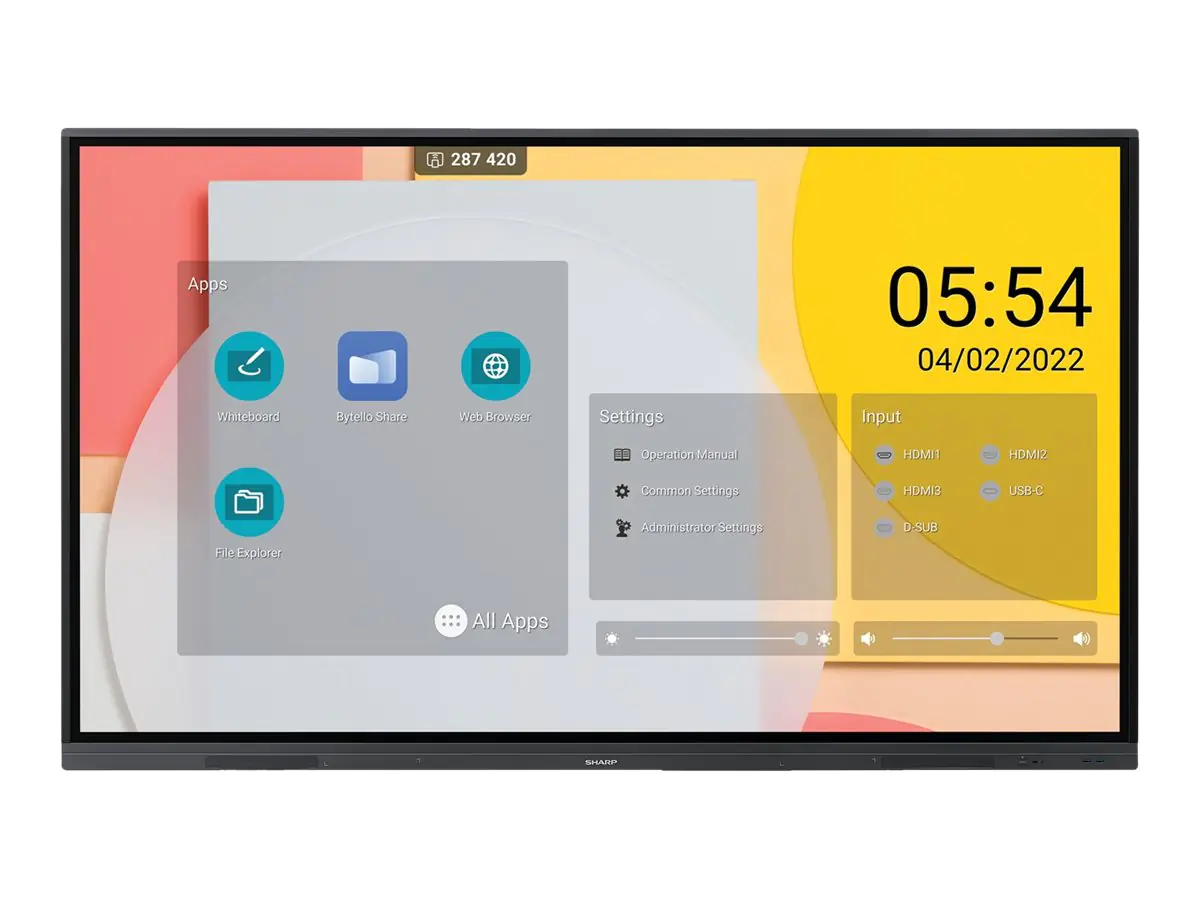 Sharp PN-L752B - 189.3 cm (75") Diagonalklasse L2B Series LCD-Display mit LED-Hintergrundbeleuchtung - Digital Signage - mit Touchscreen (Multi-Touch) - 4K UHD (2160p) 3840 x 2160 - Direct LED