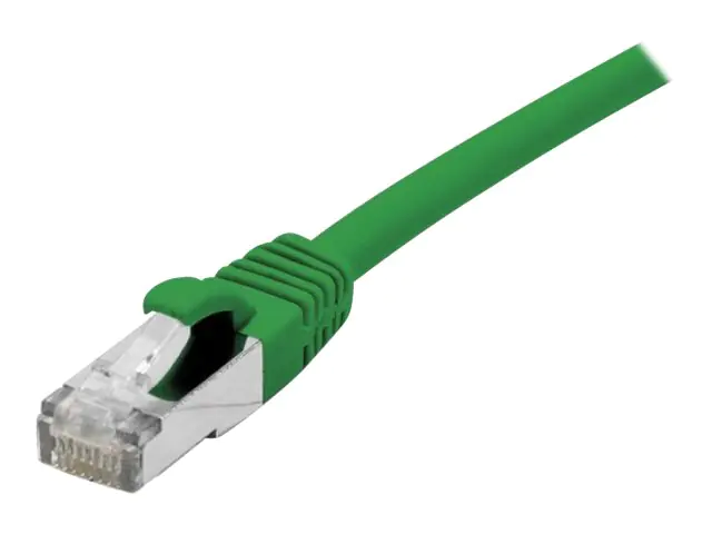 deXlan - Patch-Kabel - RJ-45 (M) bis RJ-45 (M) - 7.5 m - SFTP, PiMF - CAT 6a - halogenfrei, geformt, ohne Haken - grün