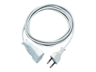 REV - Spannungsversorgungs-Verlängerungskabel - Eurostecker (W) bis Eurostecker (M) - Wechselstrom 250 V - 5 m - weiß