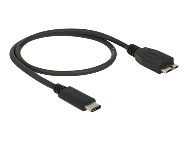 Delock - USB-Kabel - Micro-USB Typ B (M) zu 24 pin USB-C (M) - USB 3.1 Gen 2 - 50 cm - Schwarz