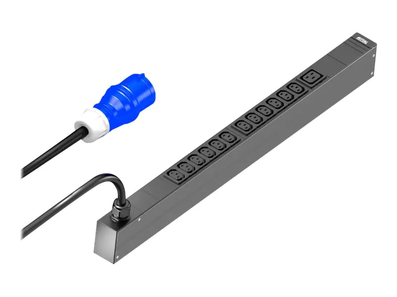 Rittal PDU Basic - Stromverteilungseinheit (Rack - einbaufähig) - 3.7 kW - Ausgangsanschlüsse: 13 (IEC 60320 C19, 12 x IEC 60320 C13) - 3 m Schnur