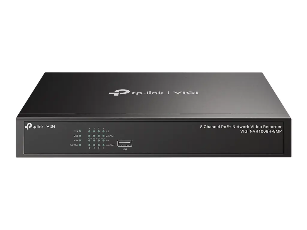 TP-Link VIGI NVR1008H-8MP V1 - NVR - 8 Kanäle - netzwerkfähig - Rack - einbaufähig