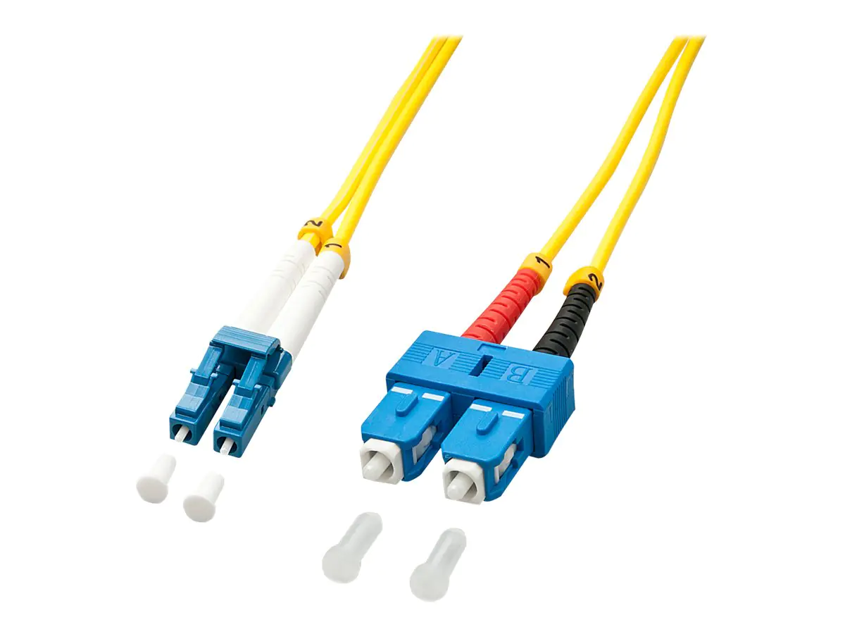 Lindy - Patch-Kabel - SC Single-Modus (M) zu LC Single-Modus (M) - 3 m - Glasfaser - Duplex - 9/125 Mikrometer - OS2 - halogenfrei