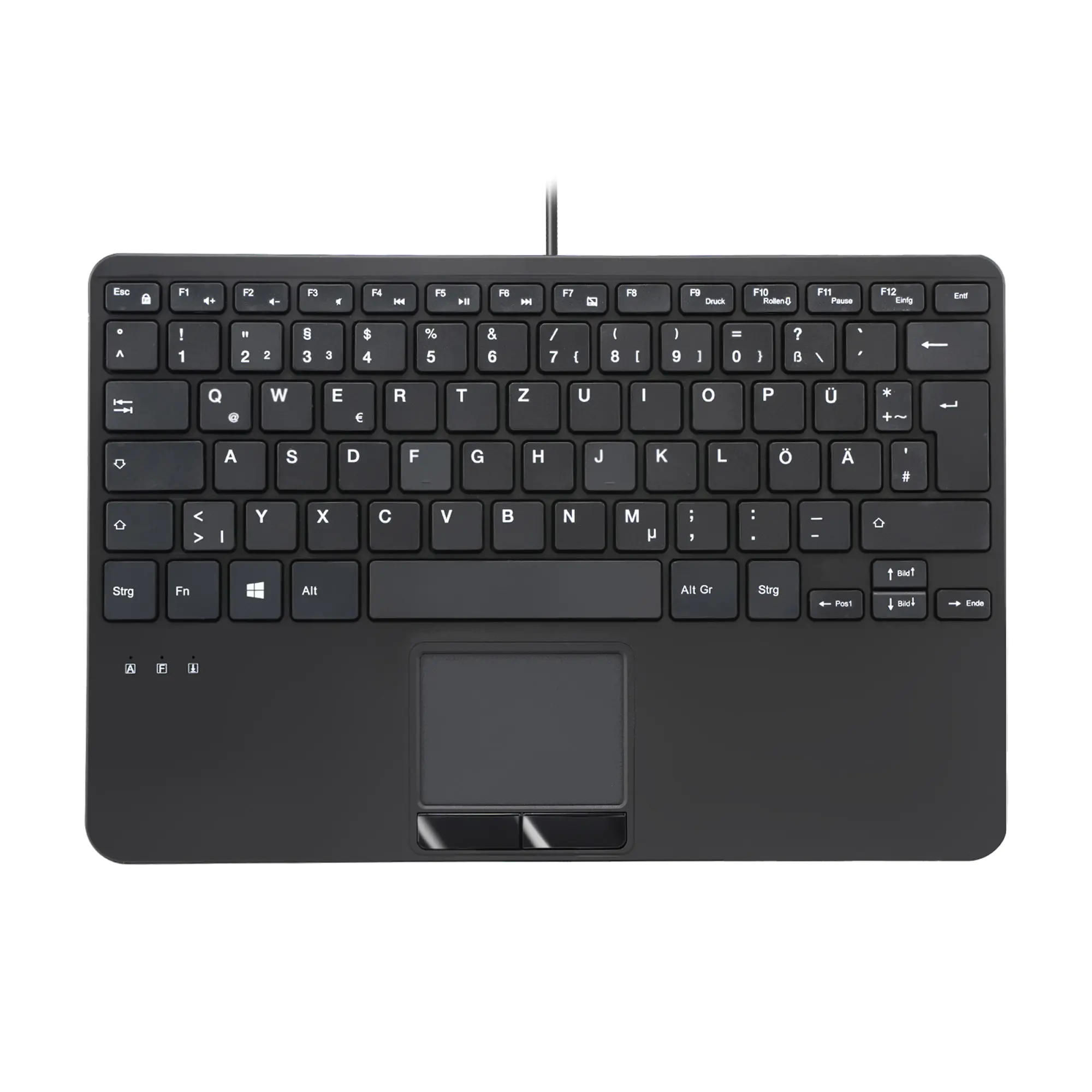 Perixx PERIBOARD-525 DE B Kabelgebundene Mini-USB-Tastatur mit Touchpad Scherentasten 2 - T