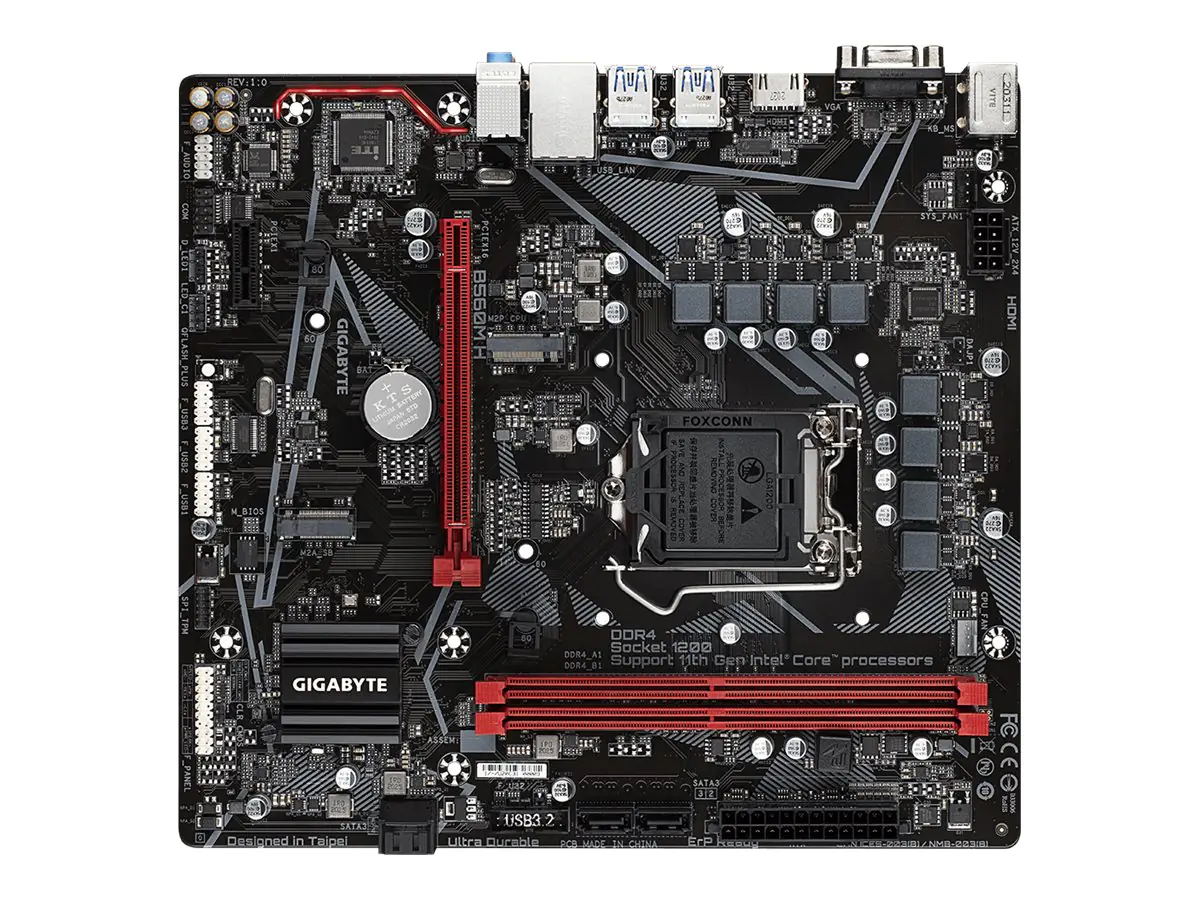 Gigabyte B560M H - 1.0 - Motherboard - micro ATX - LGA1200-Sockel - B560 Chipsatz - USB 3.2 Gen 1 - Gigabit LAN - Onboard-Grafik (CPU erforderlich) - HD Audio (8-Kanal)