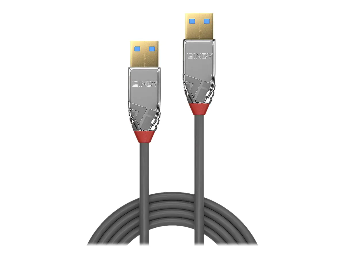 Lindy CROMO - USB-Kabel - USB Typ A (M) zu USB Typ A (M) - USB 3.0 - 2 m - rund - Grau