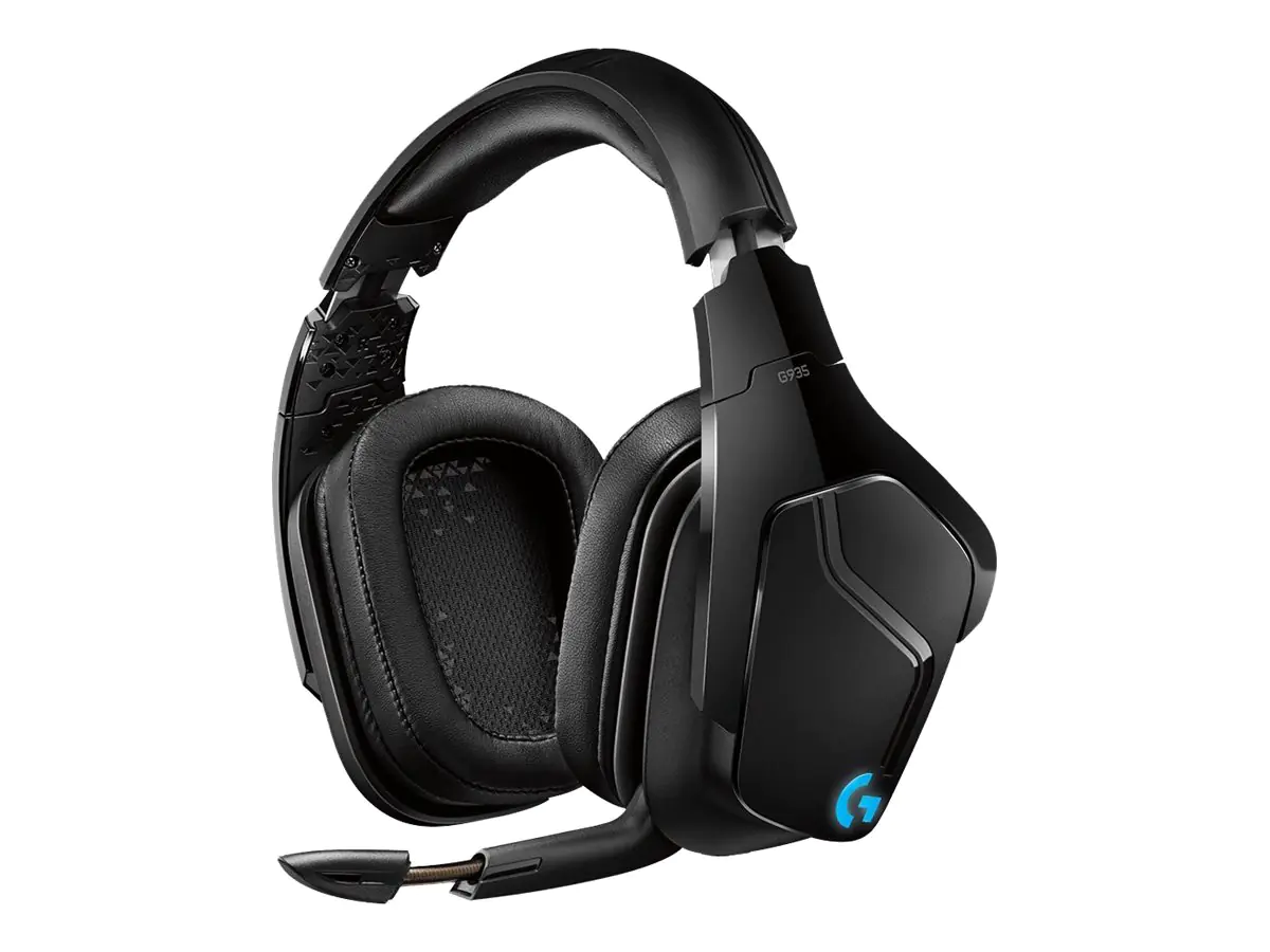 Logitech Gaming Headset G935 - Headset - 7.1-Kanal - ohrumschließend - 2,4 GHz - kabellos - 3,5 mm Stecker - Schwarz, Blau
