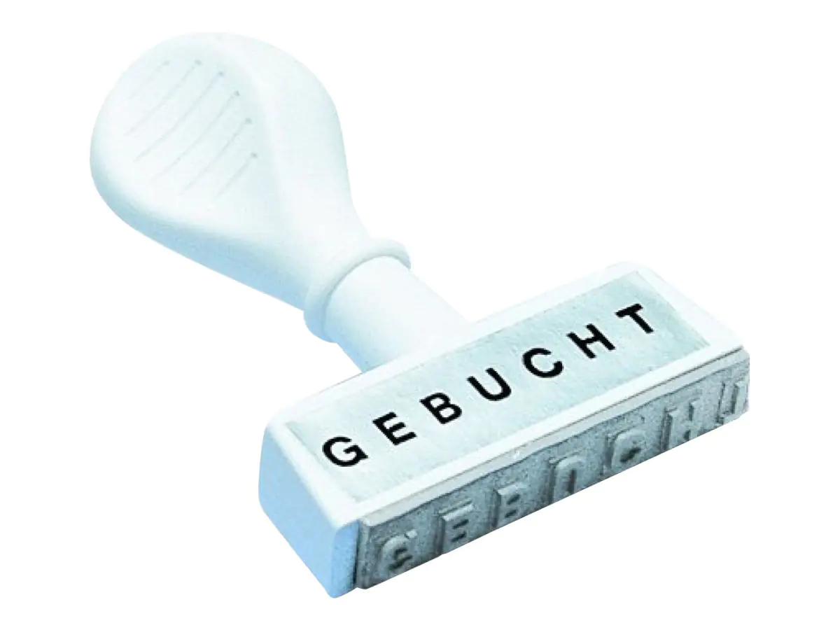 WEDO Stempel - Standardtext - GEBUCHT - ohne 19312