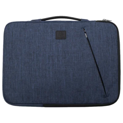 Exacompta Notebookhülle Sleeve 41 x 31 x 2,5 cm (B x H x T) Minifronttasche mit Reißverschluss Polyester, 100 % recycelt business blau
