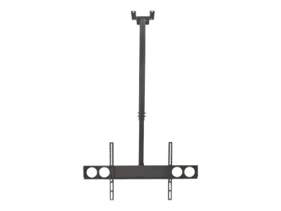 Manhattan TV & Monitor Mount, Ceiling, 1 screen, Screen Sizes: 37-75", Height: 105-156 cm, Black, VESA 200x200 to 800x400mm, Max 50kg, LFD, Lifetime Warranty - Klammer - für Flachbildschirm - verriegelbar - stabiler Stahl - Bildschirmgröße: 94-177.8 cm (3