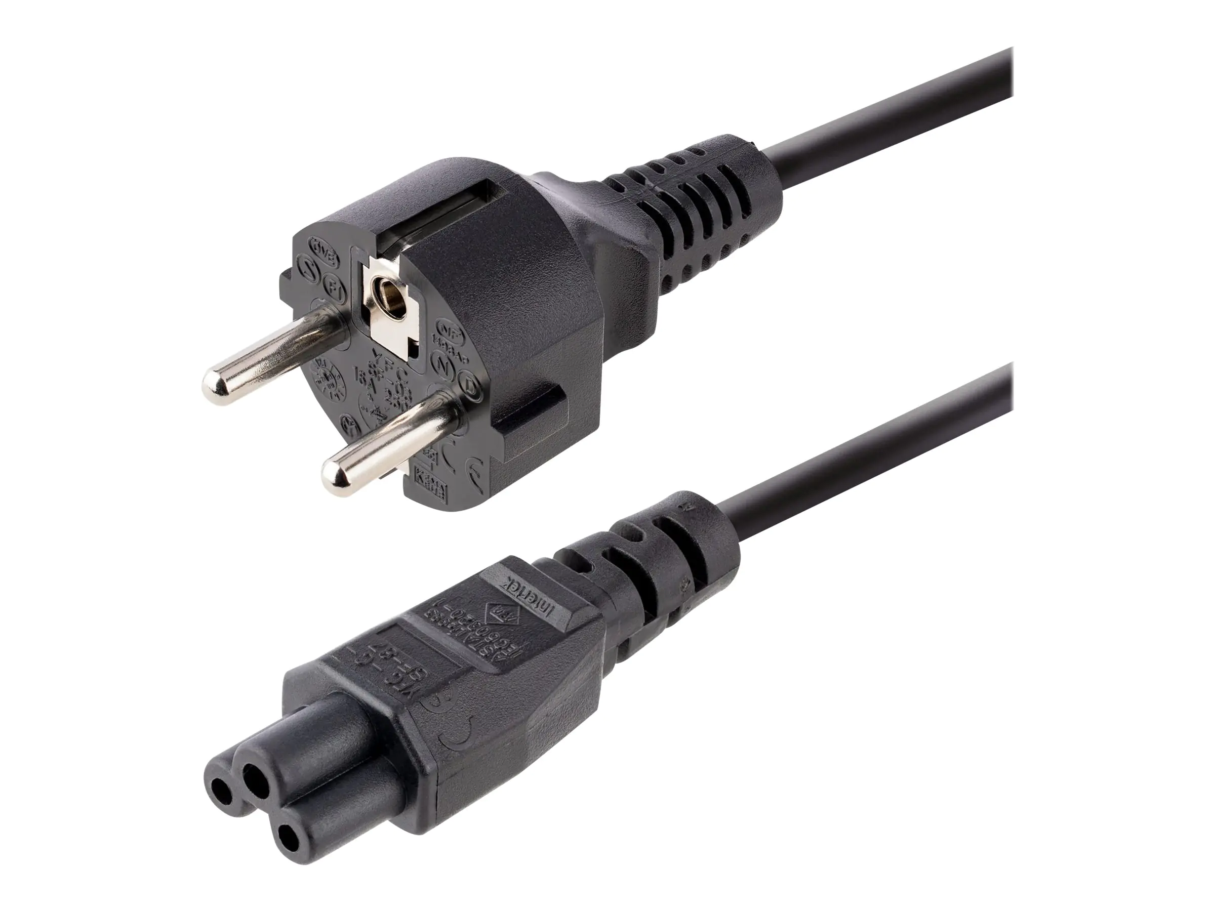 StarTech 3m (10ft) Laptop Power Cord, EU Schuko to C5, 2.5A 250V, 18AWG, Notebook / Laptop Replacement AC Cord, Printer/Power Brick Cord, Schuko CEE 7/7 to Clover Leaf IEC 60320 C5 - Laptop Charger Cable (753E-3M-POWER-LEAD) - Stromkabel - power CEE 7/7 (