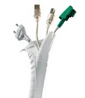 Hagor KSS-Rolle 25 Meter Weiss - 19mm Kabelsocke selbstschliessend Rolle 25m Laenge Weite