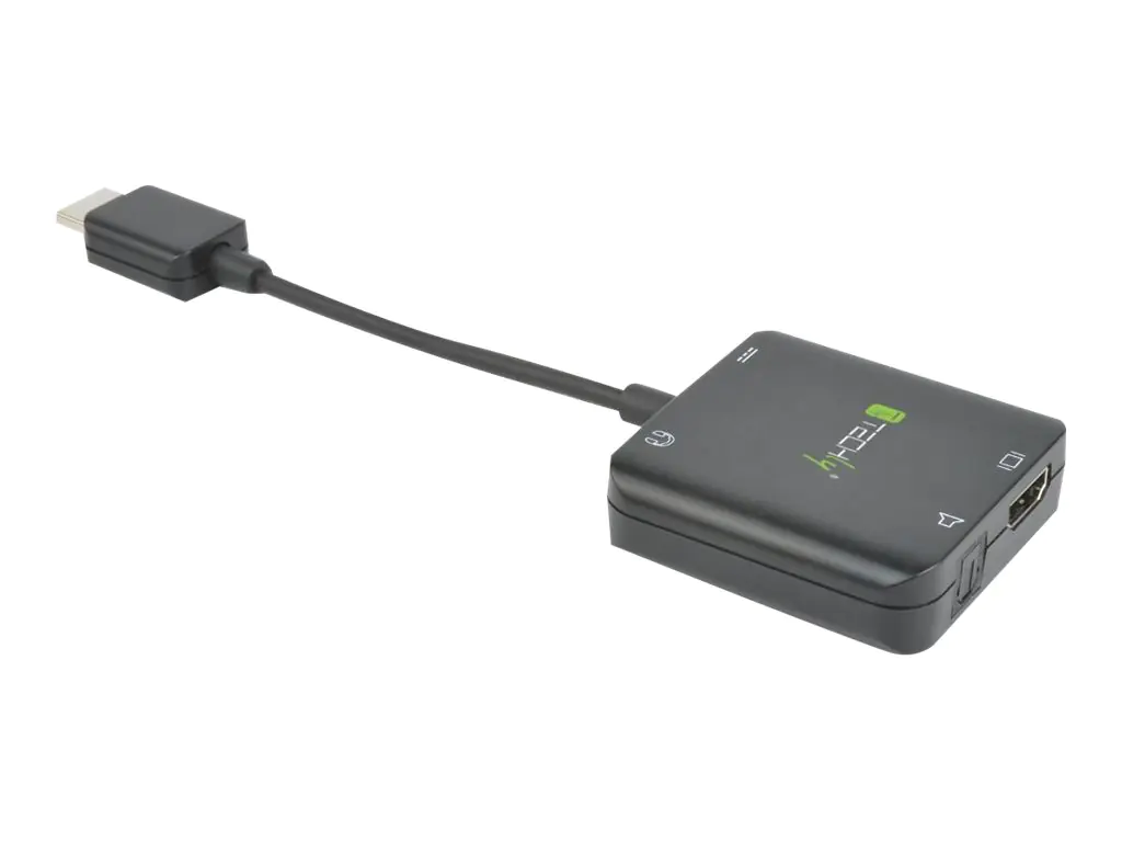 TECHly - Video- / Audio-Adapter - HDMI männlich zu mini-phone stereo 3.5 mm, TOSLINK, HDMI, Micro-USB Typ B weiblich - Schwarz - 4K Unterstützung