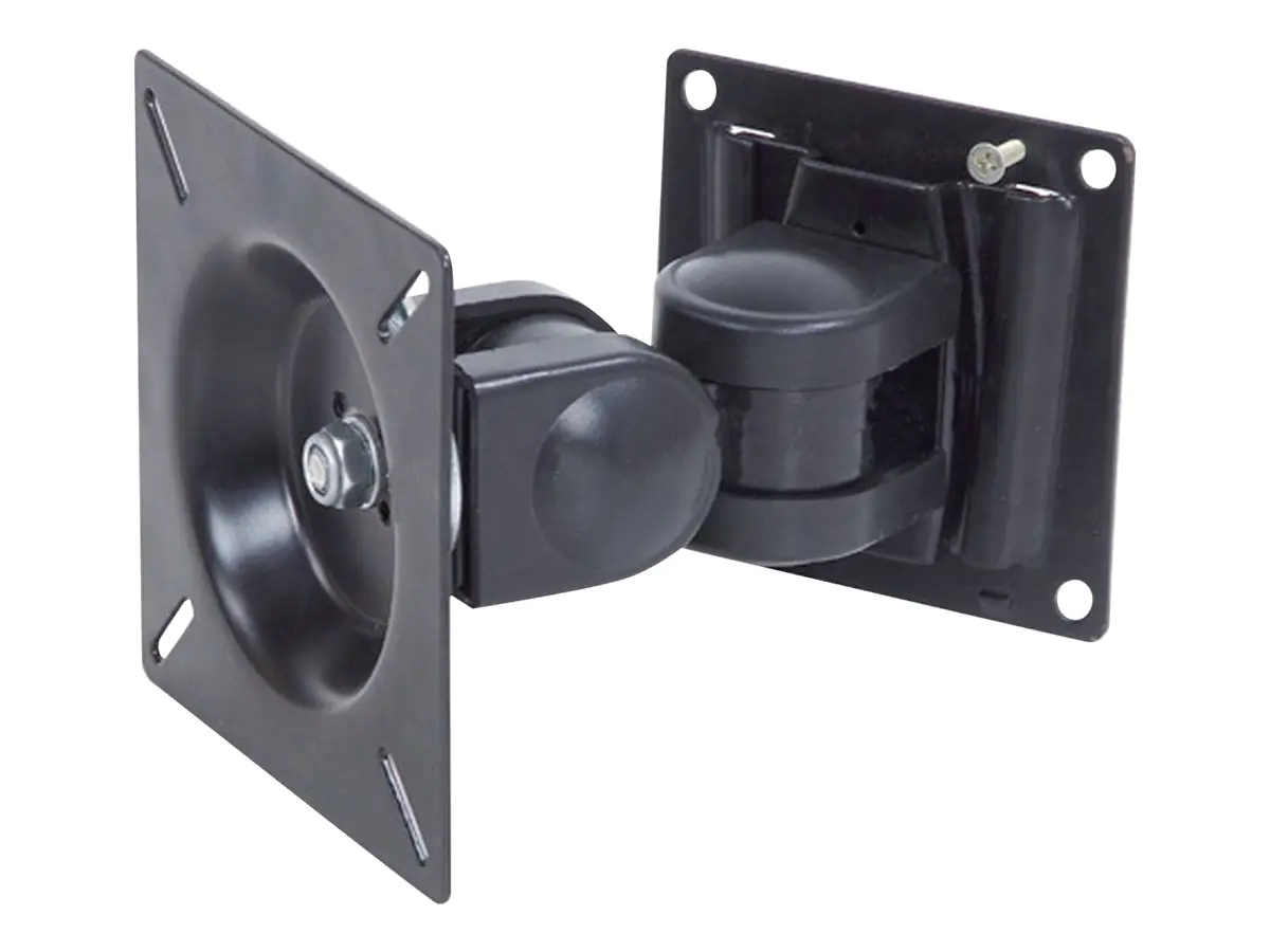 VALUE - Befestigungskit (Wandmontage, Montagearm für Einzelbildschirm) - für LCD-Display - Stahl - Schwarz - Bildschirmgröße: 35.6-61 cm (14"-24") - Wandmontage