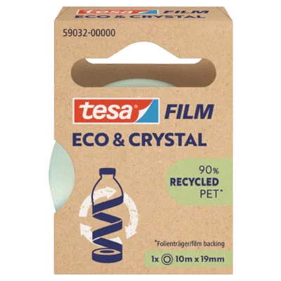 tesa® Klebefilm Eco & Crystal 19 mm x 10 m (B x L) einseitig klebend ohne Lösungsmittel Acrylat transparent