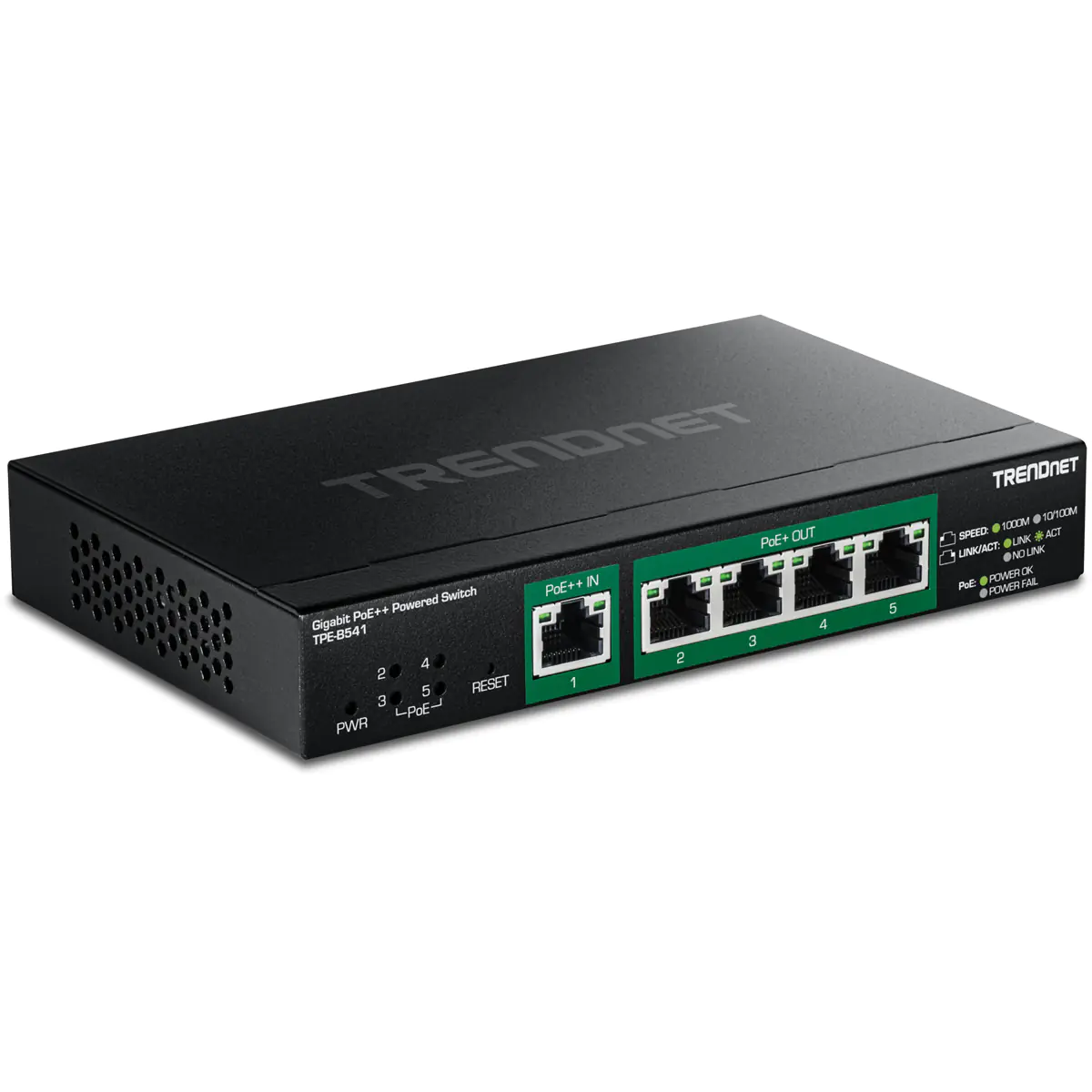 TRENDnet 5-PORT GIGABIT POE++ POWERED - Switch - 1 Gbps