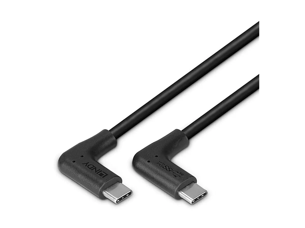 Lindy 1m USB 3.2 Typ C Kabel 2 x 90° gewinkelt