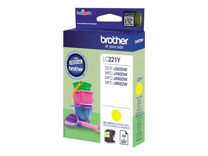 Brother LC221Y - Gelb - Original - Tintenpatrone - für Brother DCP-J562DW, MFC-J480DW, MFC-J680DW, MFC-J880DW