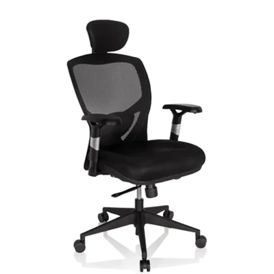 hjh OFFICE Bürodrehstuhl VENUS BASE 49-59cm Synchronmechanik Rolle universell (für Hart- und Teppichböden) Polyurethan schwarz