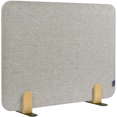 LEGAMASTER ELEMENTS Tischtrennwand akustik 60x80cm grau Halterungen, Schreibtisch-Trennwand, Grau, 600 x 21 mm, Stoff, B - s2 d0, FSC C158462 7-209830