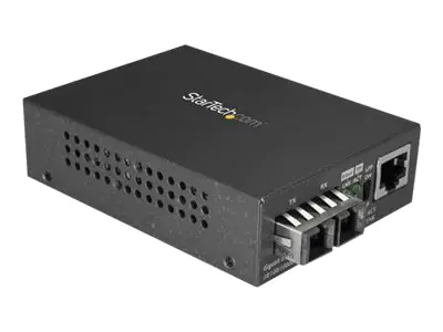 StarTech LWL Medienkonverter - 1000Base-LX - Single Mode - 10km - SC Glasfaser auf Ethernet Konverter - LWL zu Kupfer Konverter - Medienkonverter - 1GbE - über Glasfaser - 1000Base-LX, 100Base-TX, 1000Base-T - RJ-45 / SC Single-Modus - bis zu 10 km - 1310