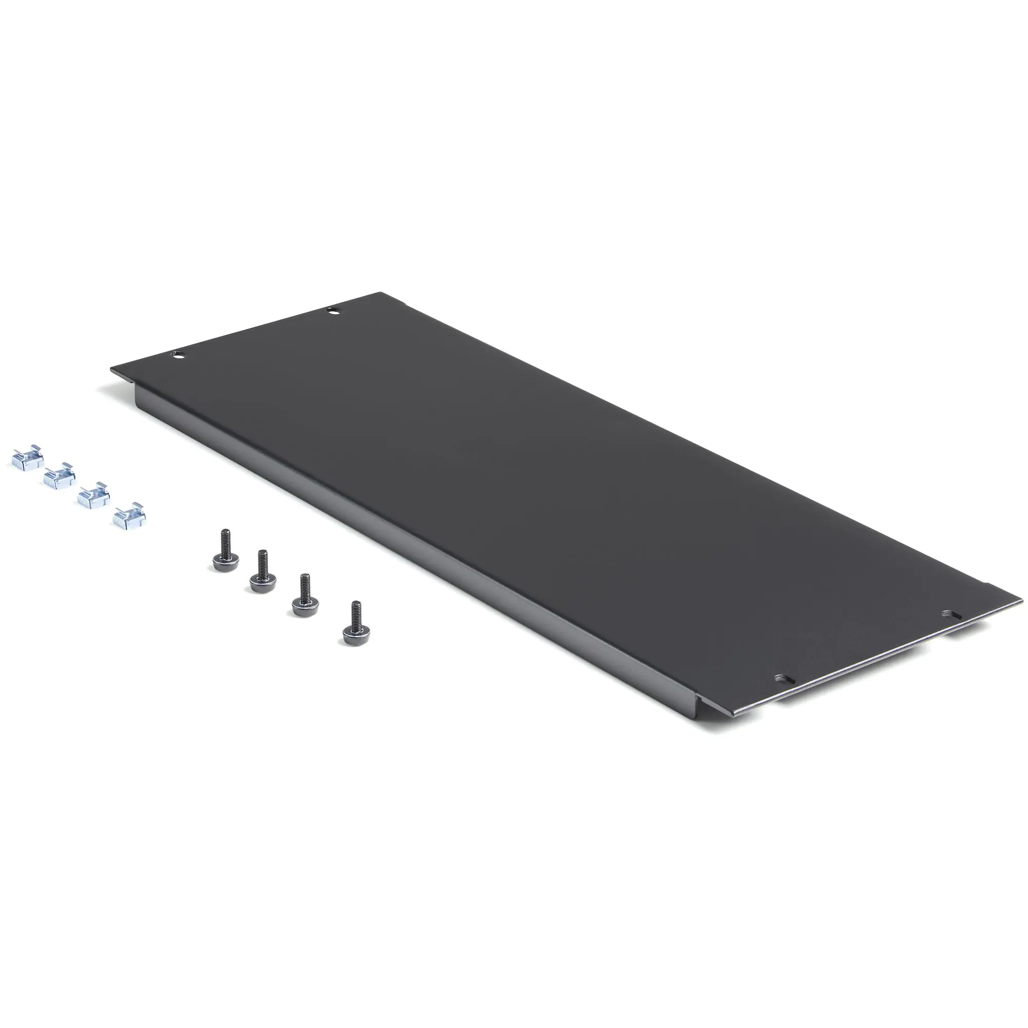 StarTech.com 4U Blank Panel for 19 inch Rack, Rack Mount Blanking Panel for Server/Network Racks & Cabinets, 4RU Rackmount Filler Panel/Spacer/Plates, Solid Panel, Cold-Rolled Steel, Black - 4U Blanking Panel (RKPNL4U)