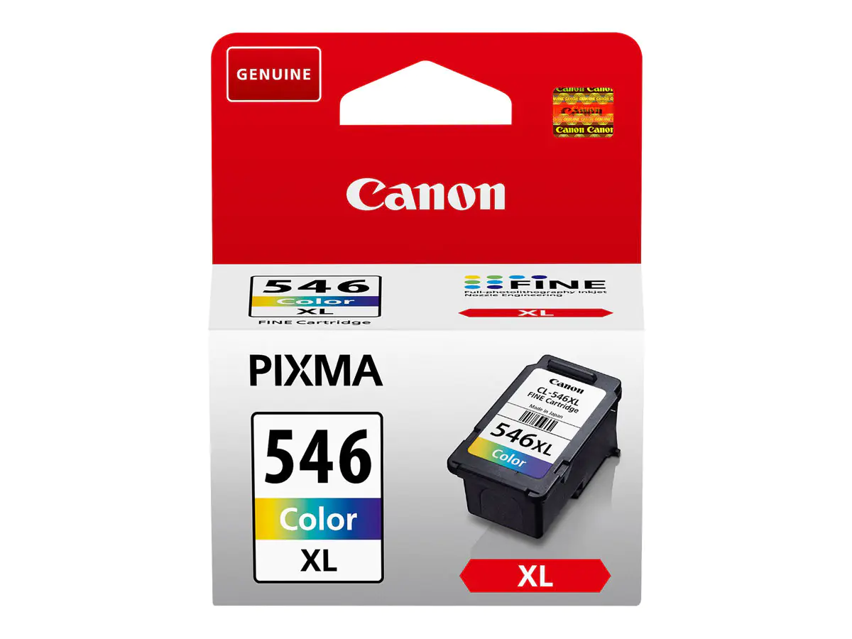 Canon CL-546XL - 13 ml - Hohe Ergiebigkeit - Farbe (Cyan, Magenta, Gelb) - original - Tintenpatrone - für PIXMA TR4551, TR4650, TR4651, TS3350, TS3351, TS3352, TS3355, TS3450, TS3451, TS3452