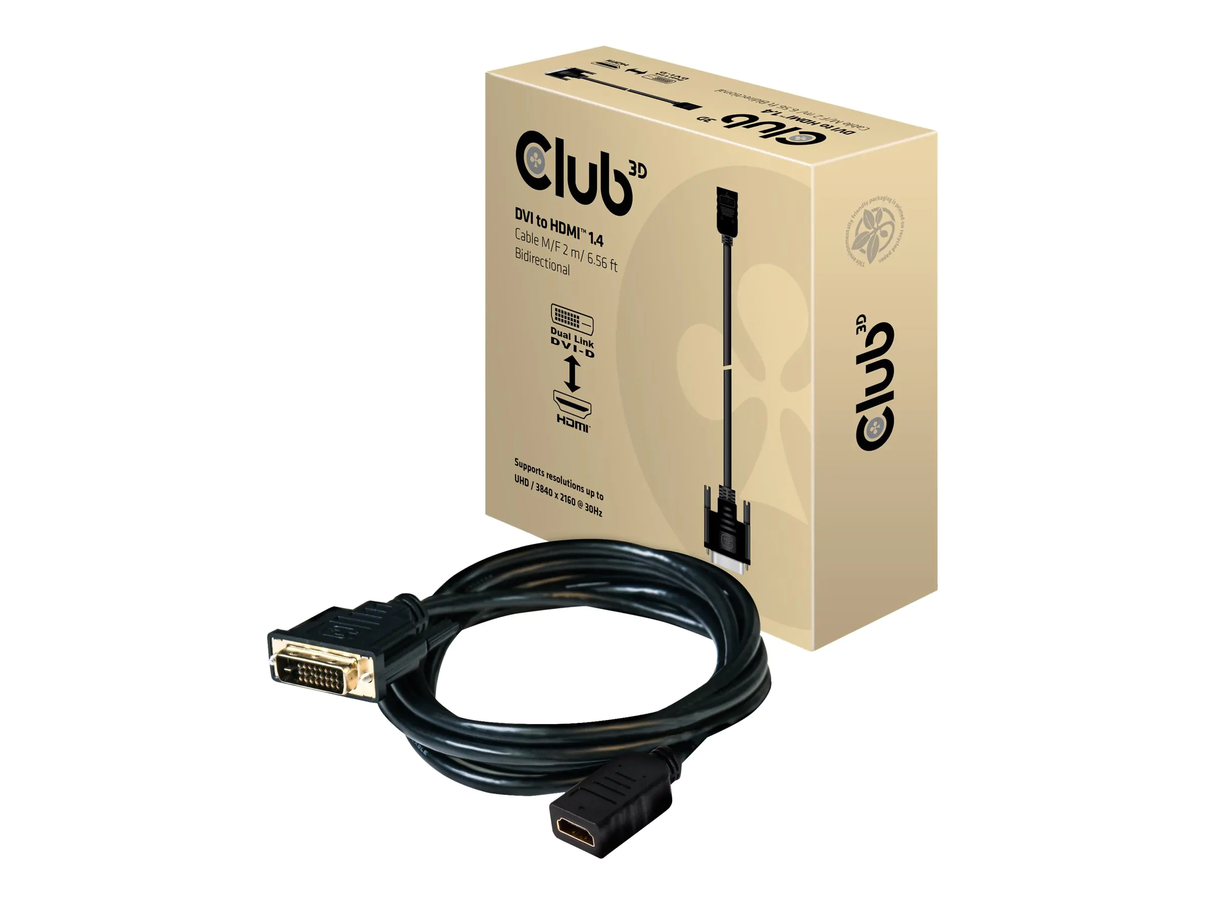Club 3D CAC-1211 - Adapterkabel - Dual Link - DVI-D männlich zu HDMI weiblich - 2 m