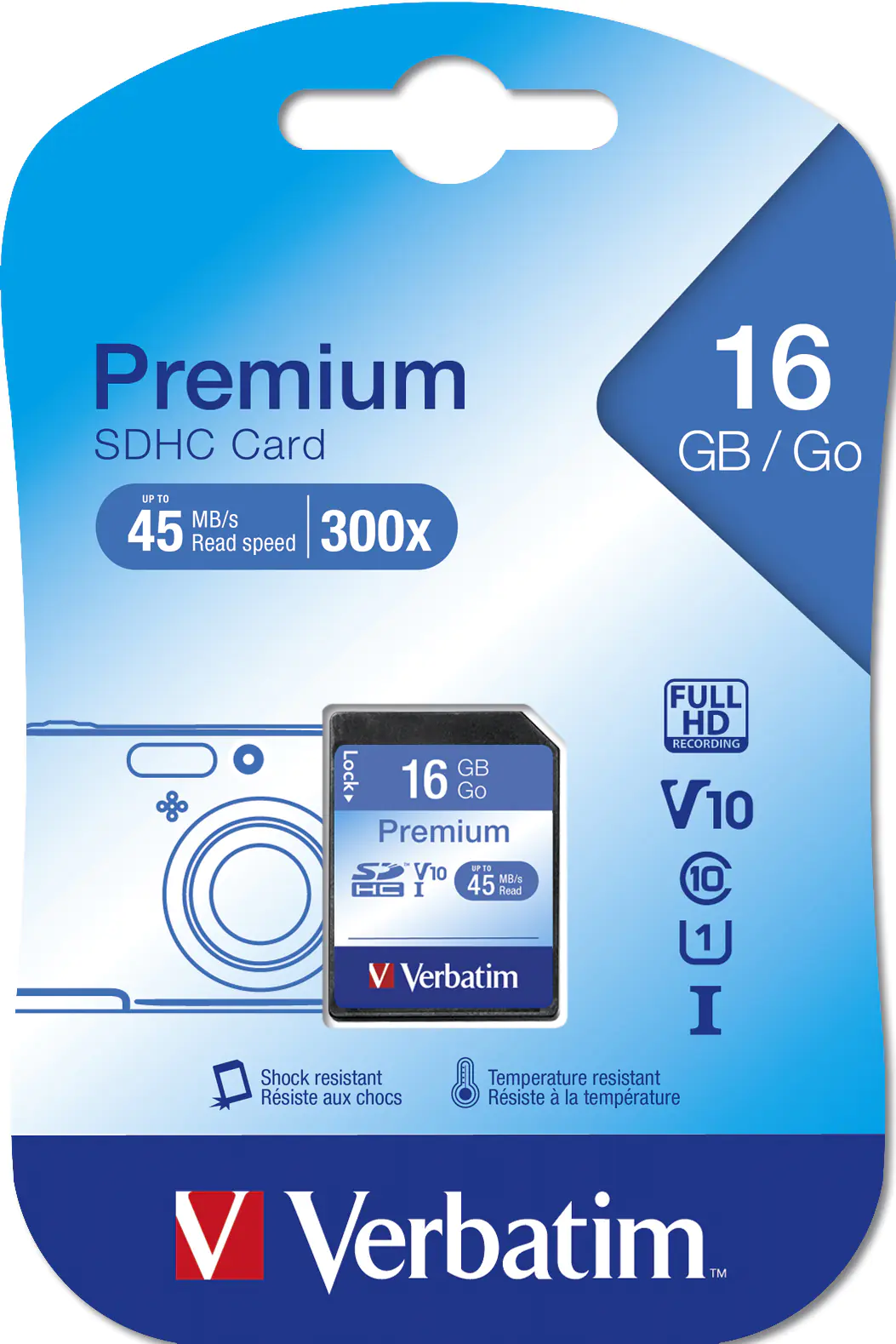 Verbatim - Flash-Speicherkarte - 16 GB - Class 10 - SDHC