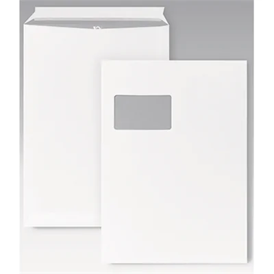POSTHORN Versandtasche DIN C4 229 x 324 mm (B x H) mit Fenster 120g/m² mit Haftklebung Papier weiß 250 St./Pack.