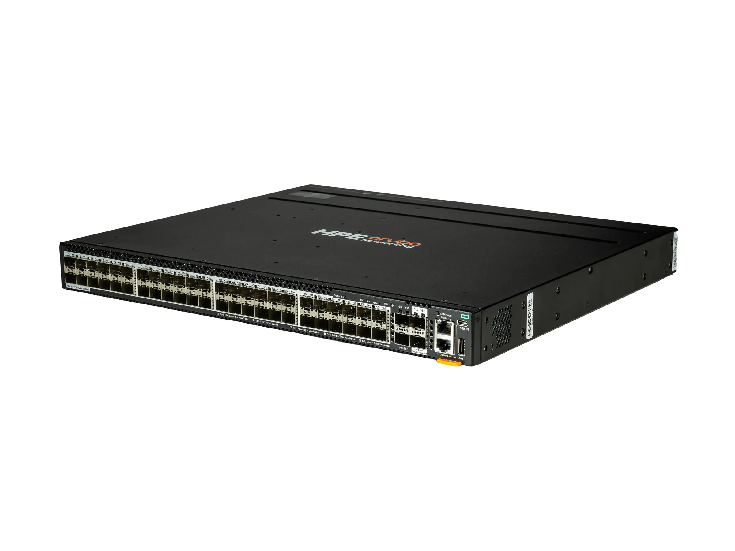 HPE Aruba Networking CX 6300M 48p SFP 1G 2p SFP56 50G 2p SFP28 25G MACsec Switch - Switch - L3 -