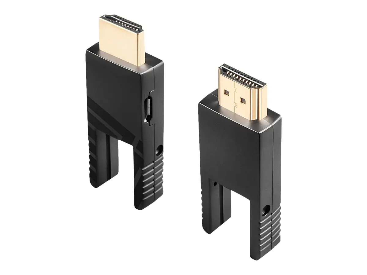 Lindy - Kit HDMI-Kabel mit Ethernet - 19 pin micro HDMI Type D männlich zu 19 pin micro HDMI Type D männlich - 40 m - Hybrid Kupfer/Kohlefaser - Schwarz - 4K Unterstützung